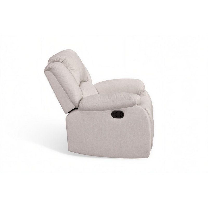Varesa Upholstered Recliner, Beige Polyester Blend