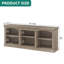  Meuble télé Farmhouse pour téléviseur de 75/80 po, centre de divertissement avec tablette réglable, grande console de télévision pour le salon-702426710-702426711