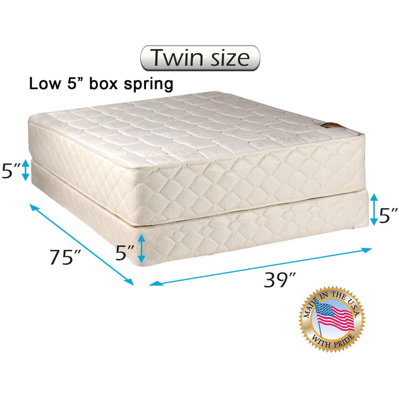Ensemble de grand matelas et sommier bas de luxe Dream Solutions USA, Simple