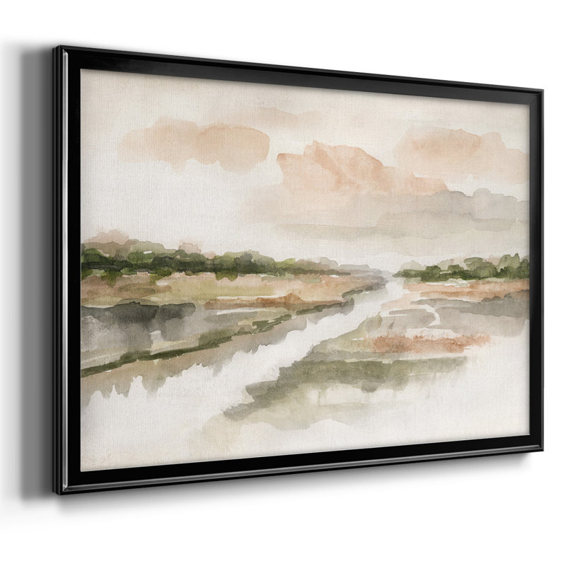 «Moody Sunset», toile tendue avec châssis encadré, H 30 po x l 44 po x P 1,5 po, Noir