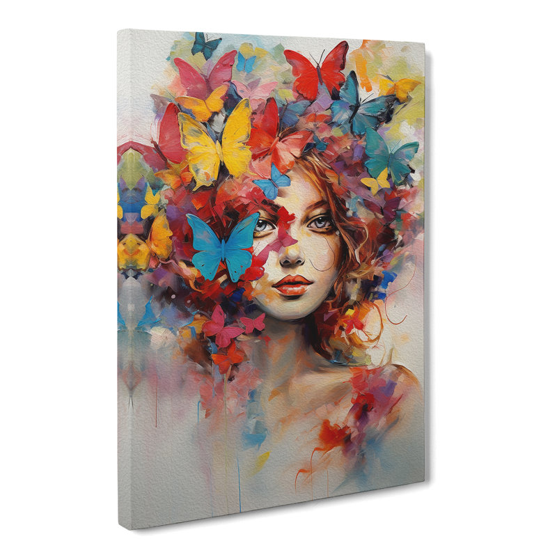Butterfly Expressionism No.2 - Wrapped Canvas Print, 50cm H x 35cm W x 3cm D
