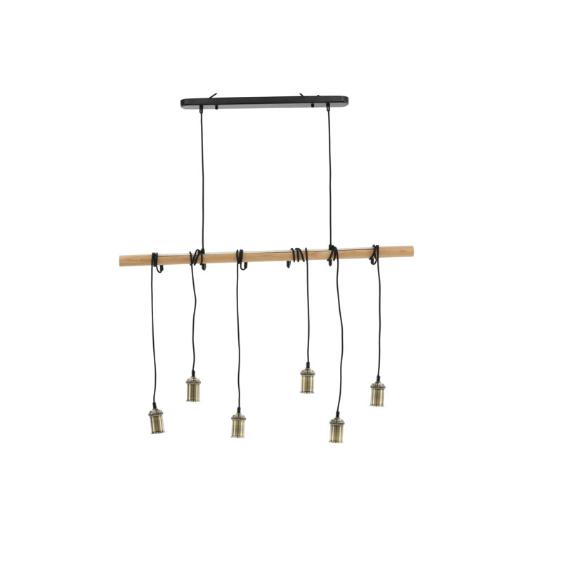 Serra 6 - Light Pendant, Black/Nature