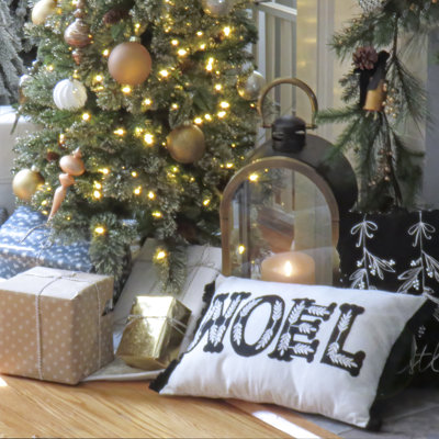 Ruffled Cotton Reversible Throw Pillow