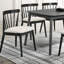 De 2 chaises d'appoint de salle à manger en bois massif noir avec un design rustique et des sièges rembourrés, assemblage simple pour la cuisine ou le coin, 21,59 pouces de largeur, 24,94 lb d'attrait traditionnel, sièges, installation rapide-772417267