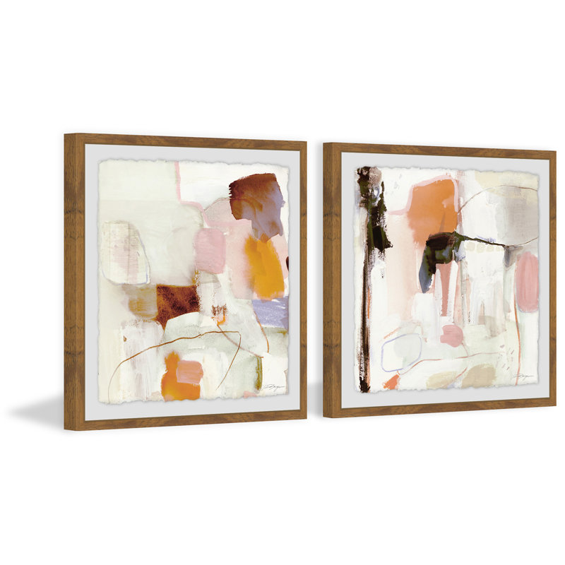 «Crazy Abstract» - Ensemble de 2 cadres photo, H 12 po x l 12 po x P 1,5 po