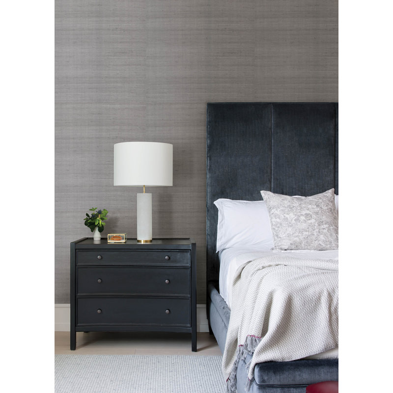 Papier peint en sisal Colcord, Argent
