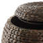 Panier de rangement rond en jacinthe d'eau avec panier-924637225