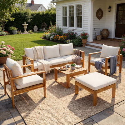 Acacia 6 - Person Patio Conversation Set With Cushions