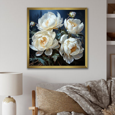Élégante pivoine, paysage de rêve sur toile