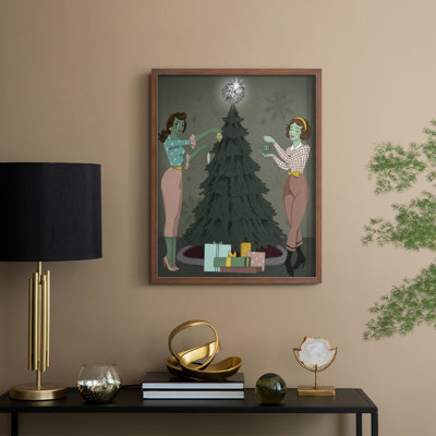 Future Christmas II Framed Print - Solid Wood
