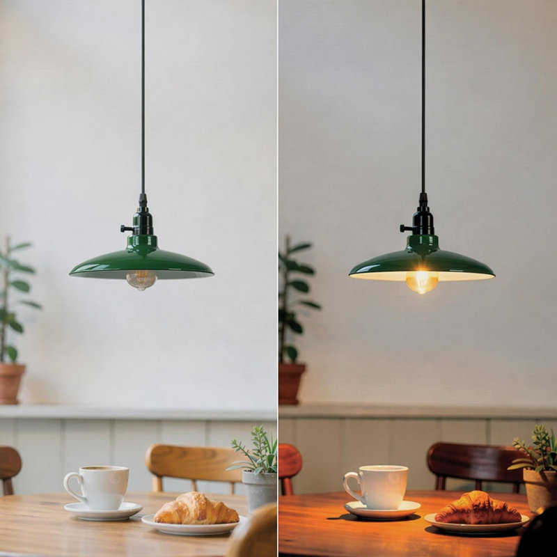 1 - Light Single Pendant, Green