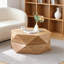 Table basse à plateau rabattable rétro avec rangement caché, placage en bois massif pour le salon et le bureau-1553957087