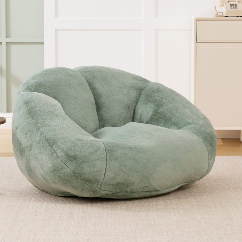 40'' Wide Faux Fur Accent Chair, Mint Green