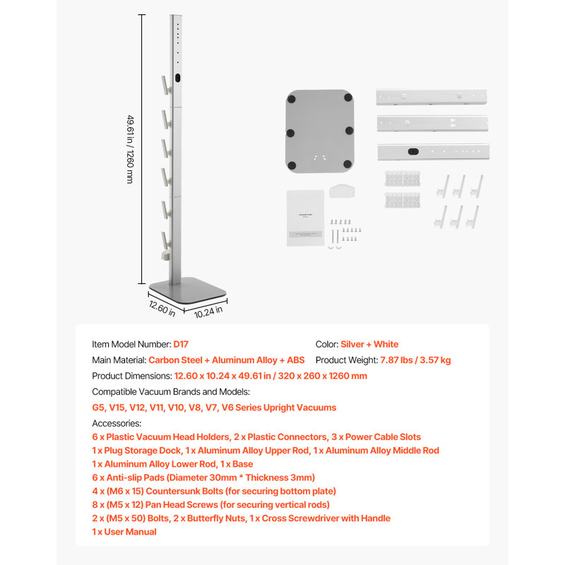 Support à vide pour support de rangement stable multi-modèles Dyson - gris