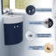 Combinaison de meuble-lavabo d'angle pour petit espace