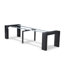 Ensemble de table de salle à manger moderne 13 pièces comprenant une table de cuisine et 12 chaises de salle à manger en tissu de lin noir brossé-1849863129-1849863128-1862995454