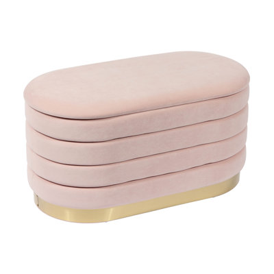 Velvet Upholstered Storage Bench