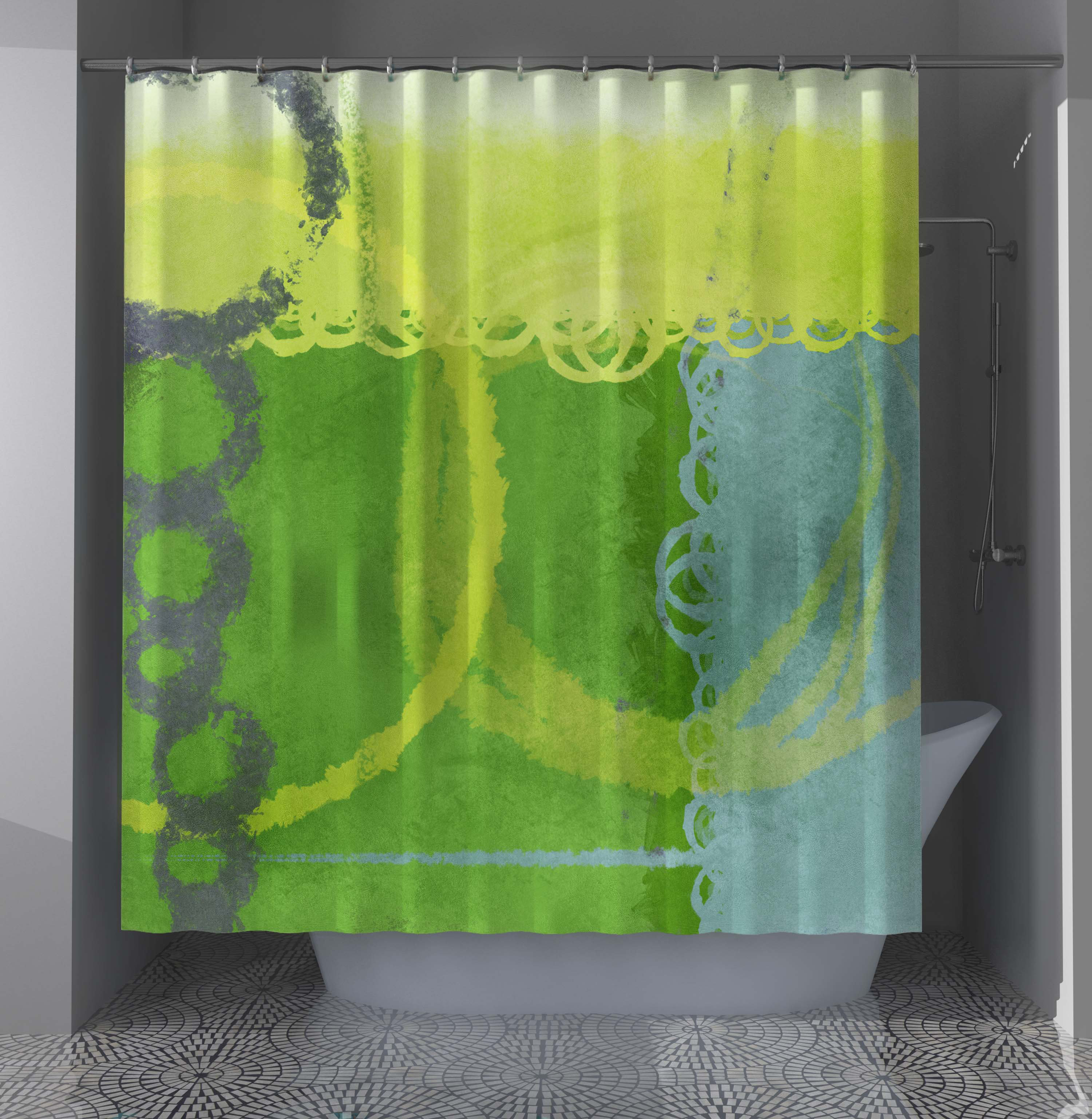 East Urban Home Kazuyuki Abstract Shower Curtain Wayfair