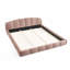 Structure de lit plateforme tapissier avec tête de lit épaisse incurvée, lit de plancher pour la chambre à coucher-1749730632-1749730633