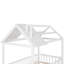 Lit simple en bois d'inspiration designer avec clôture-876471018