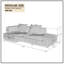 Canapé modulaire en velours côtelé 107,5 po-2113782904