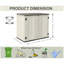 Armoire de rangement horizontale en résine avec plancher et portes doubles 190 gallons Decksplore