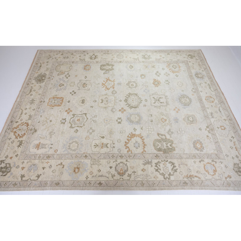 Hand Knotted Wool Oriental Area Rug, Rectangle 12' x 15'