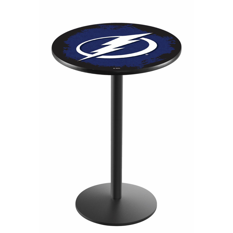 Table bistro NHL, Noir froissé, Tampa Bay Lightning