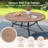 8-Person Outdoor Dining Set with 60" Round Dining Table and 8 Stackable Rattan Chairs-597785622