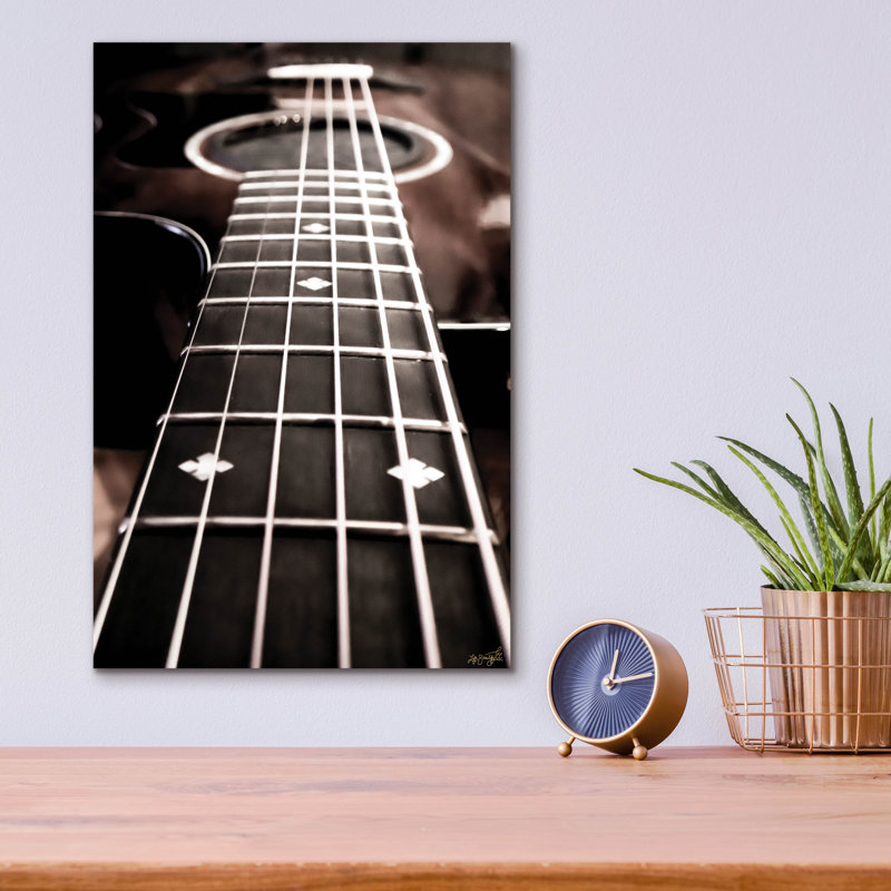 Art mural en verre 12 po x 16 po «Back To Acoustic» par Life BeautifuLEE Epic Art
