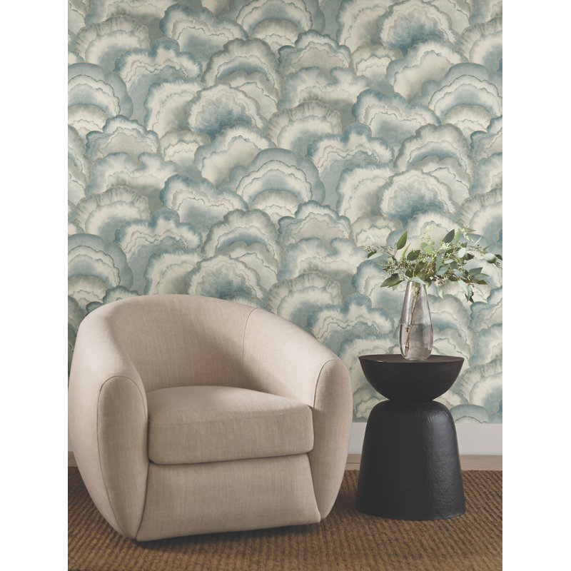 Abalone Lavender Fans Wallpaper, Blue