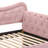 Pink Upholstered Twin Daybed With Trundle