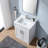 24" Modern 2-Door Free-Standing Single Bathroom Vanity With Ceramic Top-1307567294