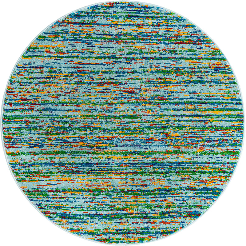 Malaija Abstract Indoor Rug, Round 4'