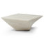 Table basse carrée géométrique minimaliste à niveaux, structure en MDF avec placage à motif de travertin, entièrement assemblée, 90 cm × 90 cm × 33 cm pour salon-598502703