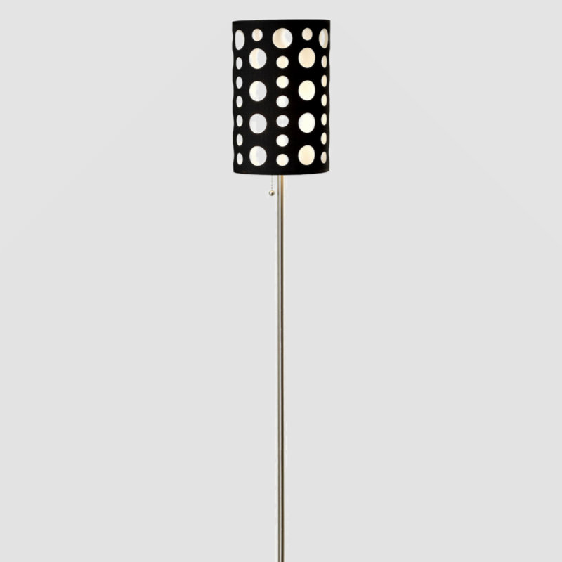 Muayyad 66'' Column Floor Lamp, Black/White