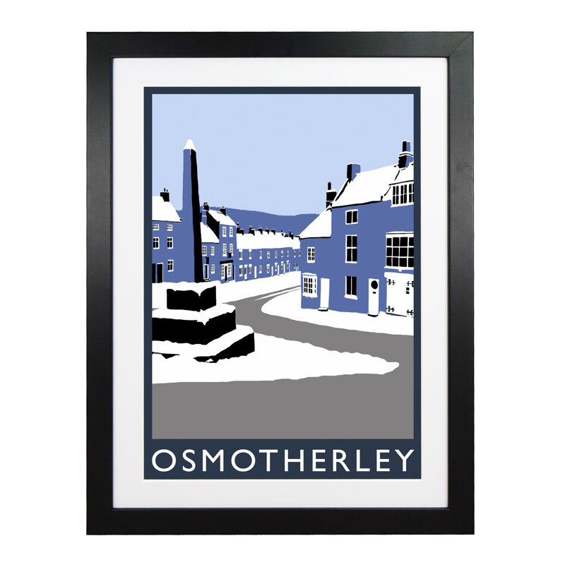 Osmotherley in Snow 2 1 Piece Wall Art, 43.5 cm H x 33.5 cm W x 2.2 cm D, Black Wood Frame