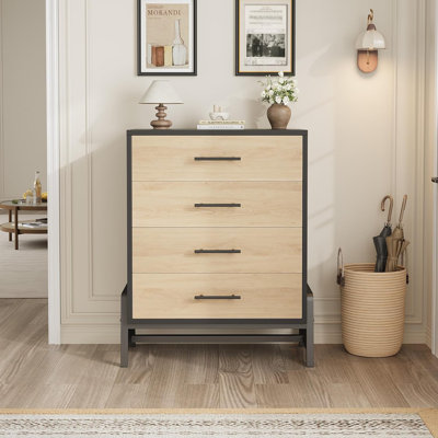 4 commodes pour la chambre à coucher, commode à tiroirs de 38,6 po de hauteur avec rangement, commode en bois pour le salon, la chambre à coucher