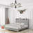Wingback Upholstered Platform Bed Frame With Galaxy Projector, Diamond Button Headbaord, USB Charger, Music Speaker-272735464-272735468