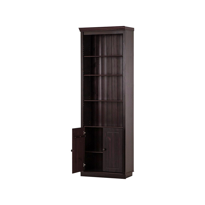Dedrah 223cm H x 74cm W Library Bookcase, Brown