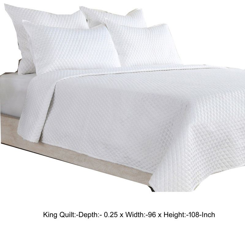 Winthrop Quilt, King Quilt, White