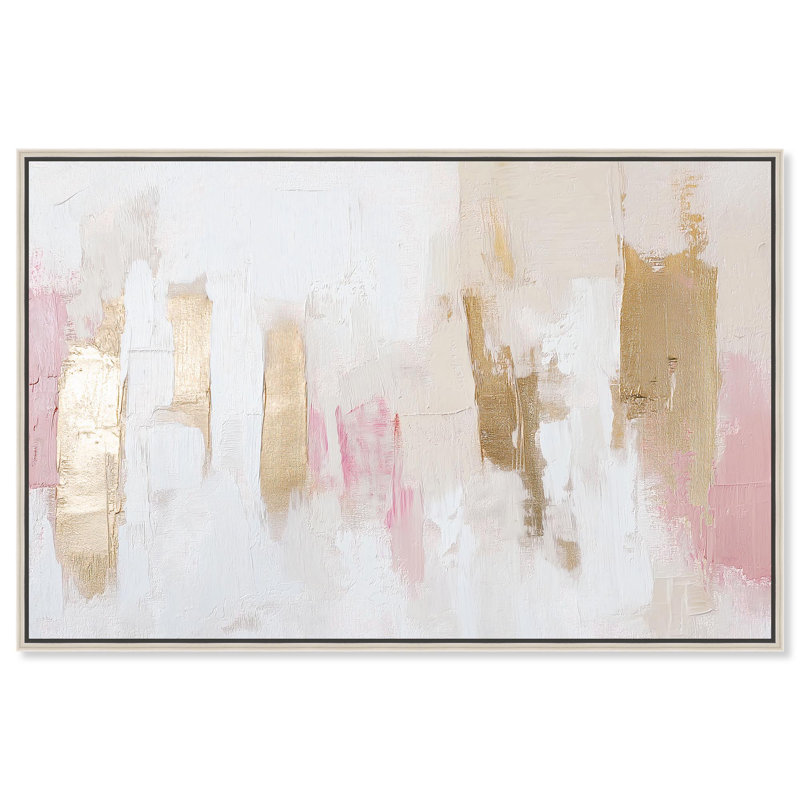 Rustic Elegance II Canvas Pastel Abstract Art by Art Remedy, 25" H x 37" W, Silver Framed