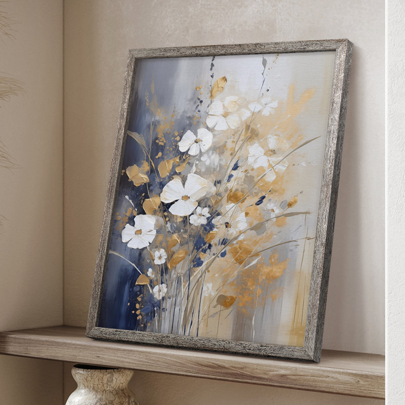Reproduction encadrée FLORAL Series CECLXII - bois massif