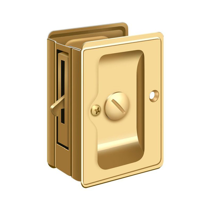 Pocket Door Hardware, PVD Polished Brass