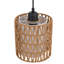 Lampe sur pied en rotin avec 3 ampoules incluses et double abat-jour Barbetta