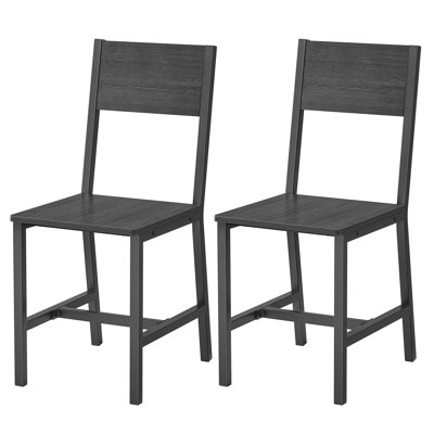 Rustic Wood Chairs With Metal Steel Frame