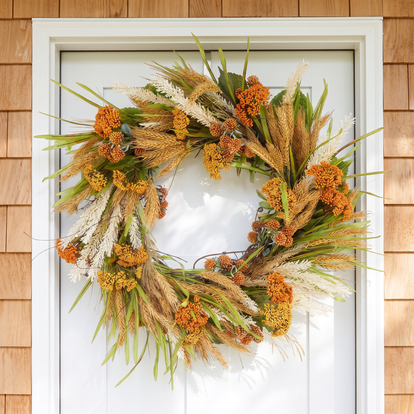 24" Handcrafted Wheat Wreath