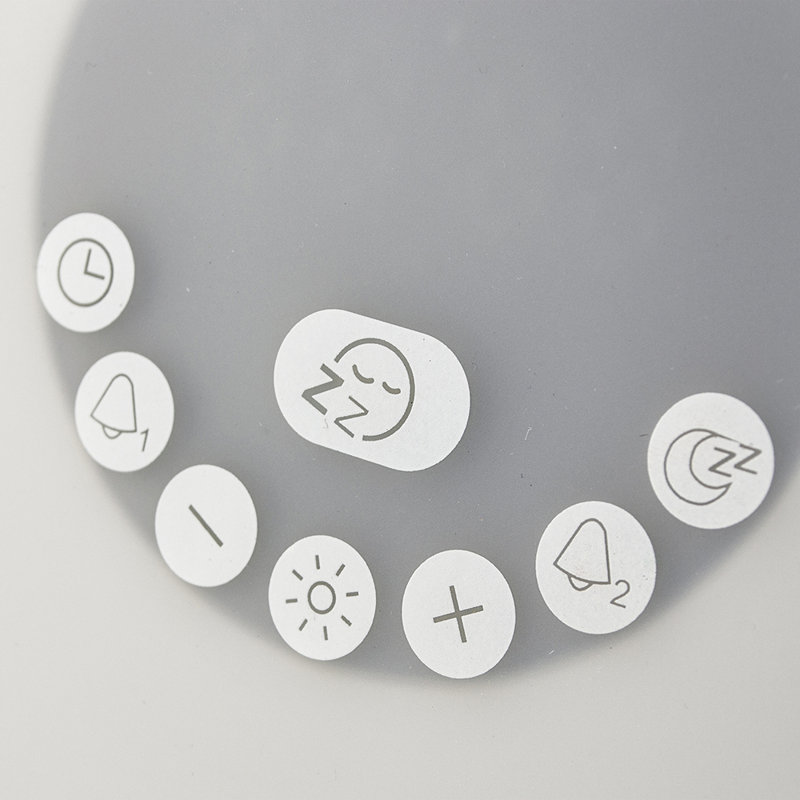 Electric Tabletop Clock in White with Alarm