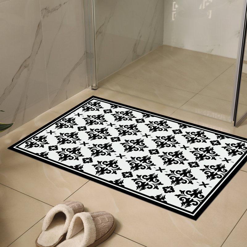 Davanti Vinyl Floor Mat - Alhambra Gardens Collection, Rectangle 2' x 3'