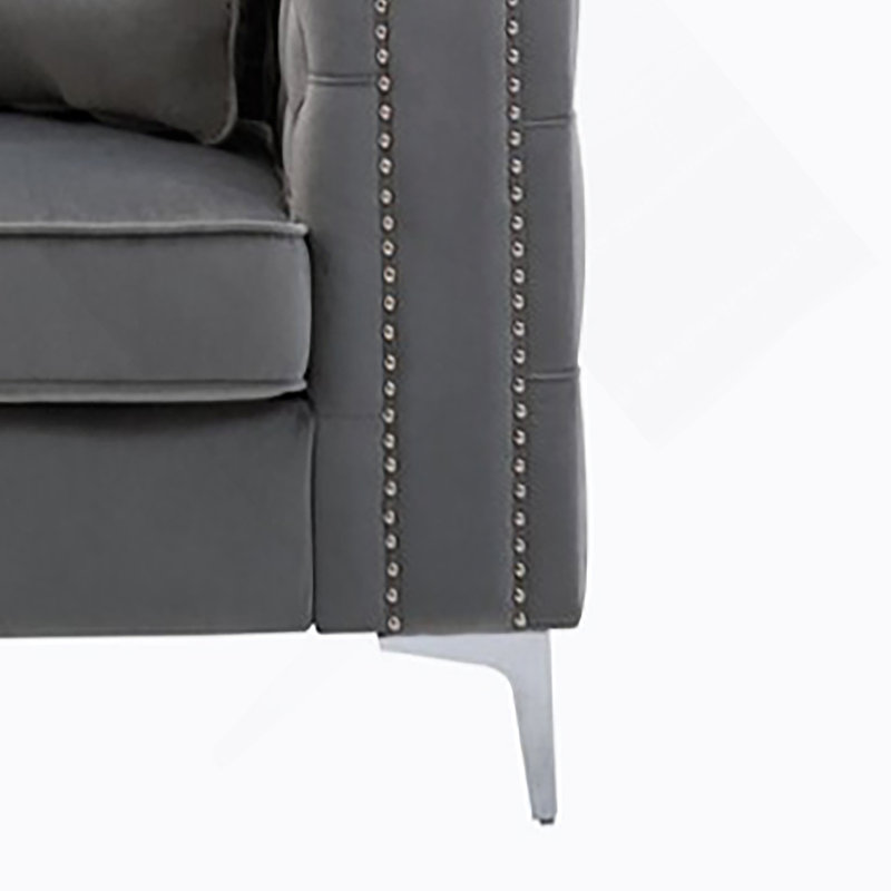 Causeuse simple en velours
